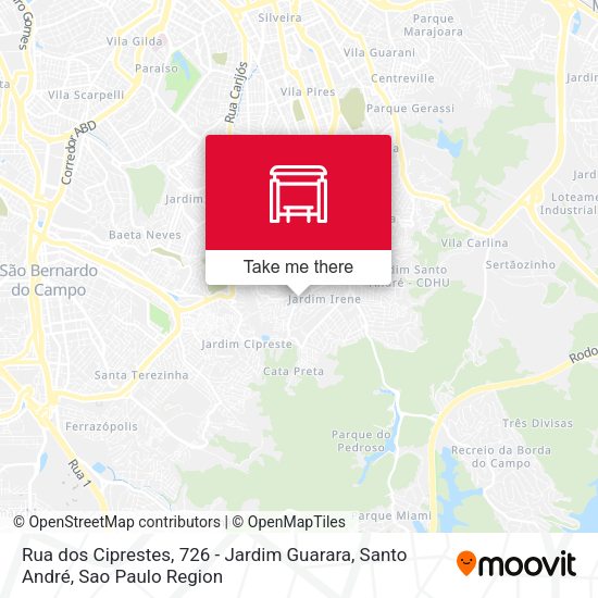Rua dos Ciprestes, 726 - Jardim Guarara, Santo André map