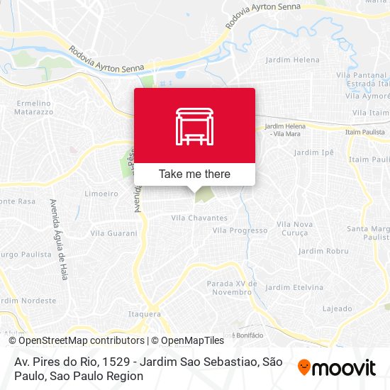 Mapa Av. Pires do Rio, 1529 - Jardim Sao Sebastiao, São Paulo