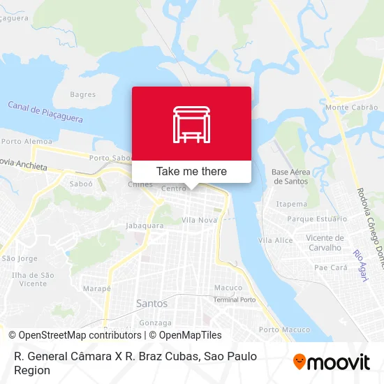 R. General Câmara X R. Braz Cubas map