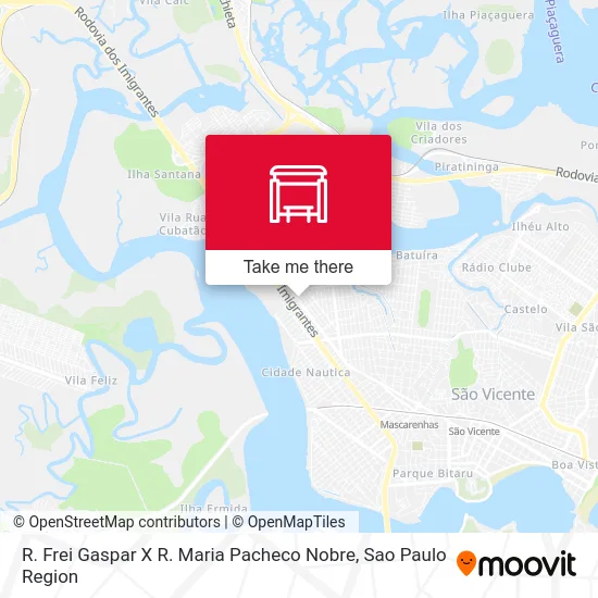 R. Frei Gaspar X R. Maria Pacheco Nobre map