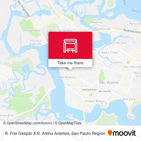 R. Frei Gaspar X R. Altíno Arantes map