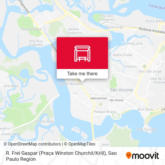 R. Frei Gaspar (Praça Winston Churchil / Krill) map