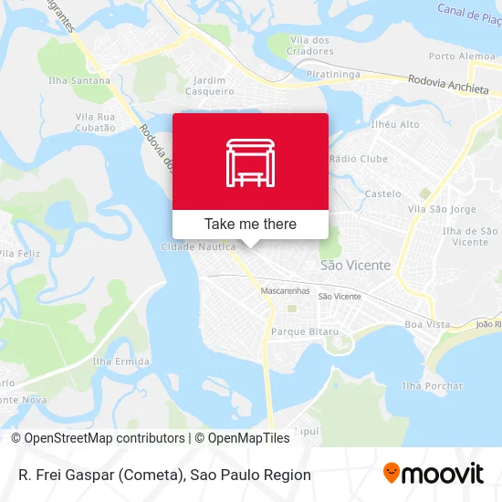 R. Frei Gaspar (Cometa) map