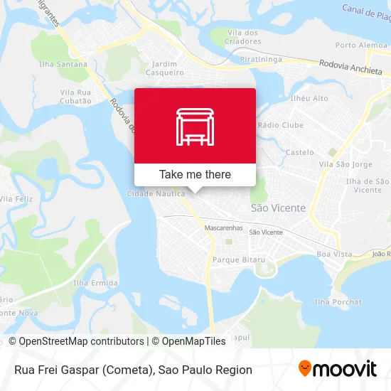 Rua Frei Gaspar (Cometa) map