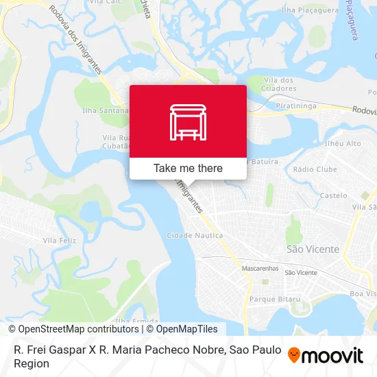 R. Frei Gaspar X R. Maria Pacheco Nobre map