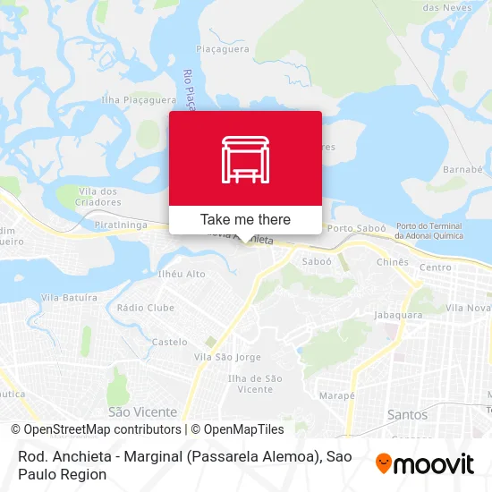 Rod. Anchieta - Marginal (Passarela Alemoa) map