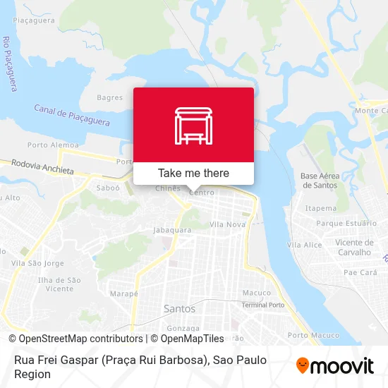 Rua Frei Gaspar (Praça Rui Barbosa) map