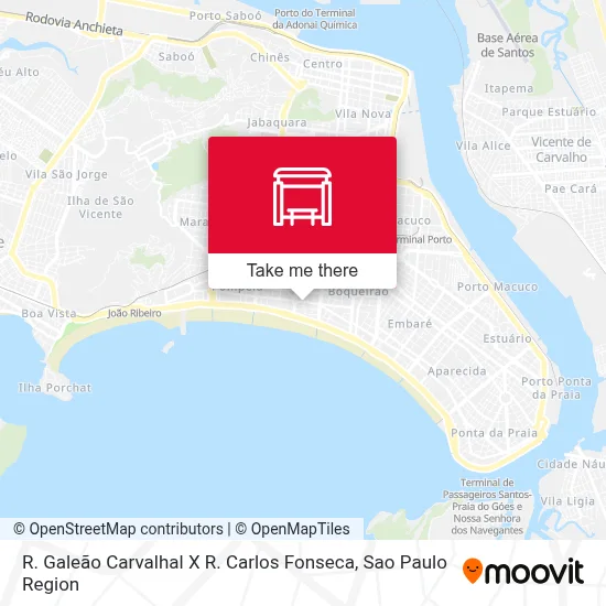 R. Galeão Carvalhal X R. Carlos Fonseca map