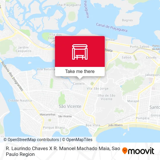 R. Laurindo Chaves X R. Manoel Machado Maia map