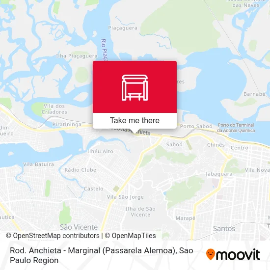 Rod. Anchieta - Marginal (Passarela Alemoa) map