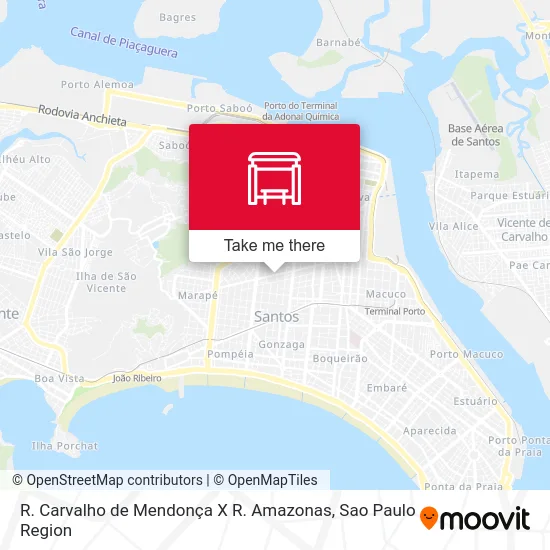 R. Carvalho de Mendonça X R. Amazonas map