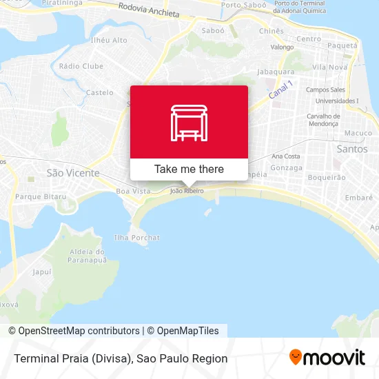 Terminal Praia (Divisa) map
