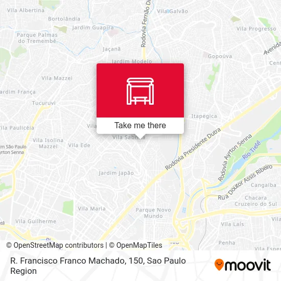 R. Francisco Franco Machado, 150 map