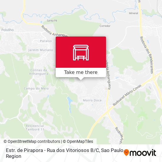Estr. de Pirapora - Rua dos Vitoriosos B / C map