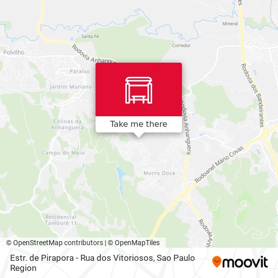Estr. de Pirapora - Rua dos Vitoriosos map