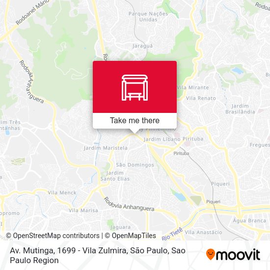 Av. Mutinga, 1699 - Vila Zulmira, São Paulo map