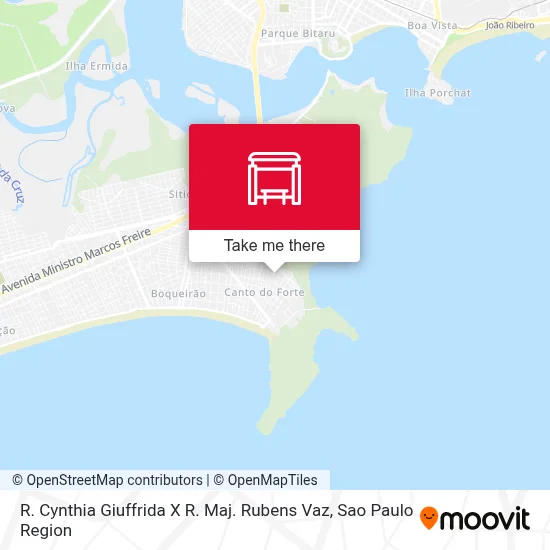 R. Cynthia Giuffrida X R. Maj. Rubens Vaz map