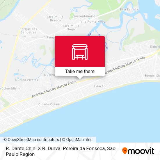 R. Dante Chini X R. Durval Pereira da Fonseca map