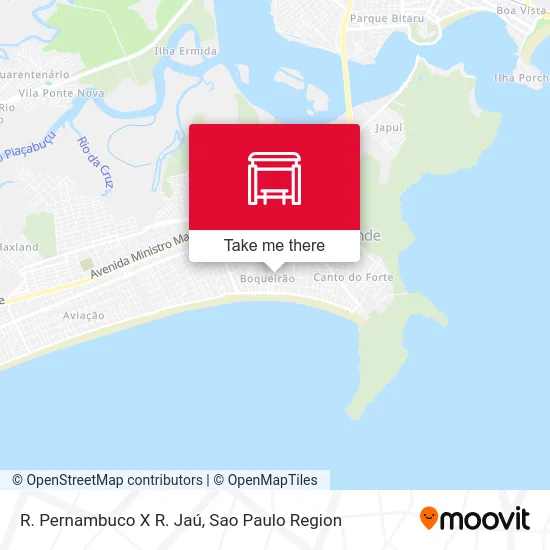 R. Pernambuco X R. Jaú map