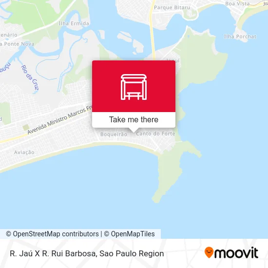 R. Jaú X R. Rui Barbosa map