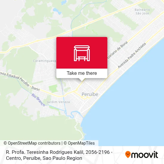 R. Profa. Teresinha Rodrigues Kalil, 2056-2196 - Centro, Peruíbe map