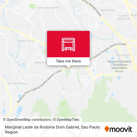 Marginal Leste da Rodovia Dom Gabriel map