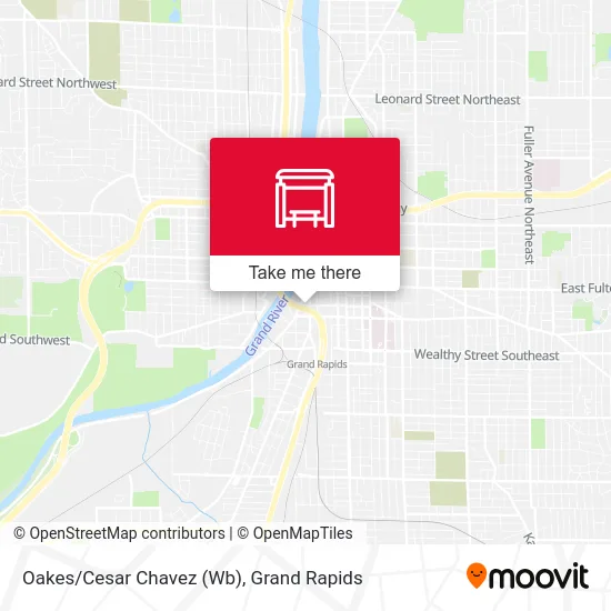 Oakes/Cesar Chavez (Wb) map