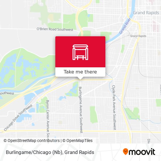 Burlingame/Chicago (Nb) map