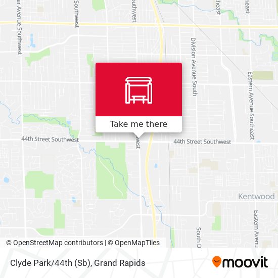 Clyde Park/44th (Sb) map