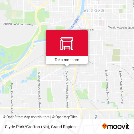 Mapa de Clyde Park/Crofton (Nb)