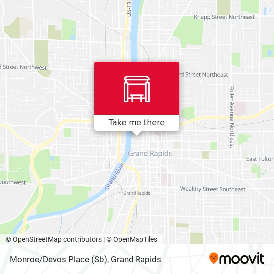 Monroe/Devos Place (Sb) map