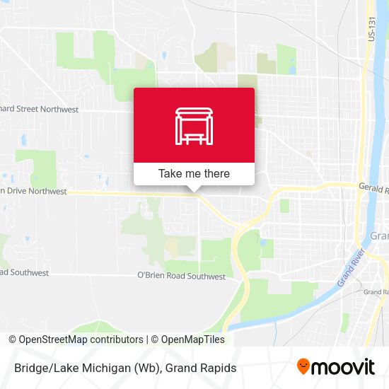 Bridge/Lake Michigan (Wb) map