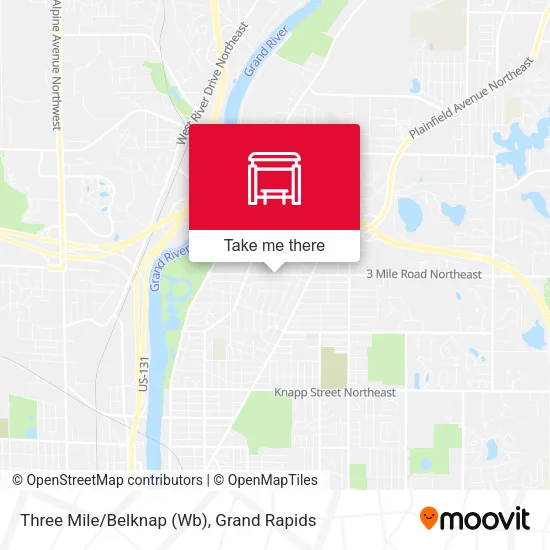 Three Mile/Belknap (Wb) map