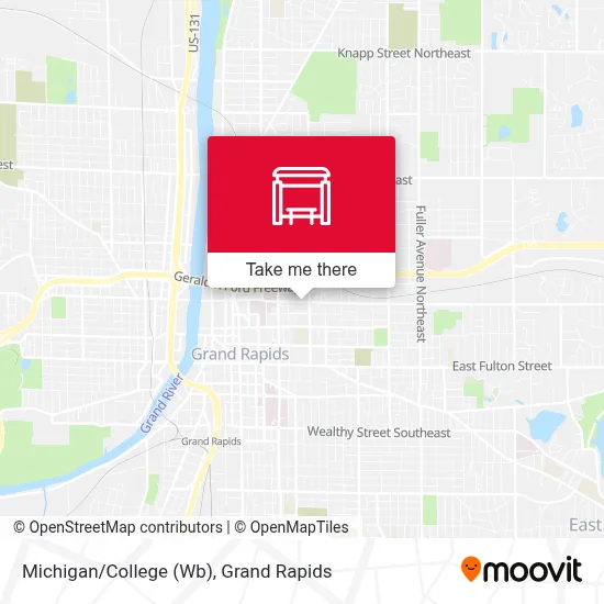 Michigan/College (Wb) map