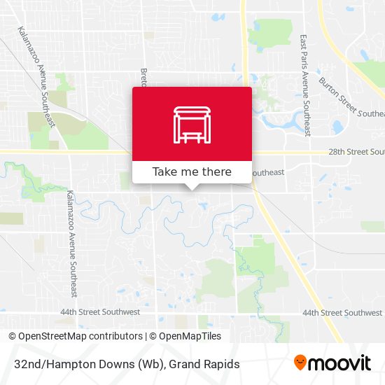 32nd/Hampton Downs (Wb) map