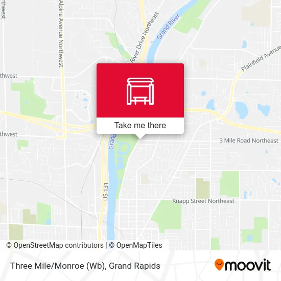 Three Mile/Monroe (Wb) map