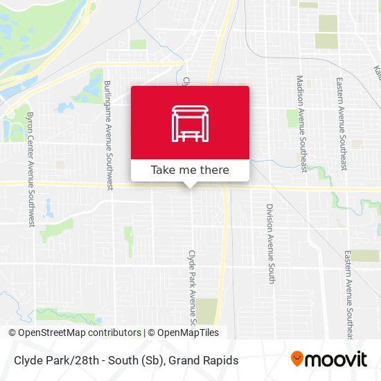 Mapa de Clyde Park/28th - South (Sb)