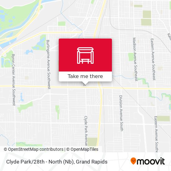 Clyde Park/28th - North (Nb) map