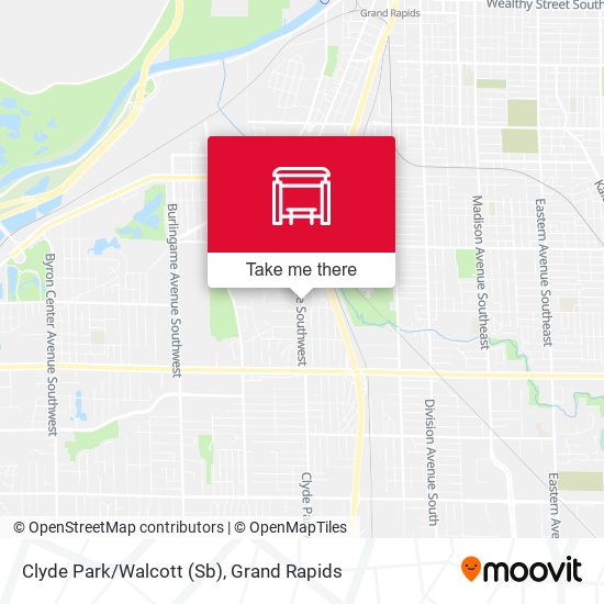 Clyde Park/Walcott (Sb) map