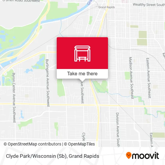 Clyde Park/Wisconsin (Sb) map