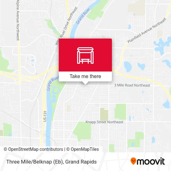 Three Mile/Belknap (Eb) map