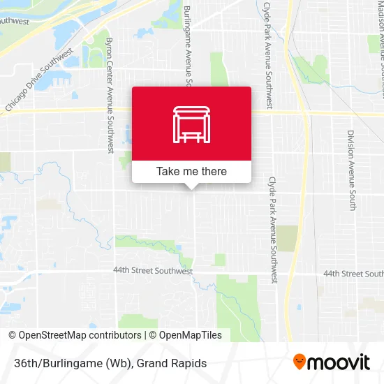 Mapa de 36th/Burlingame (Wb)