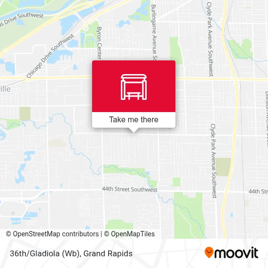 36th/Gladiola (Wb) map