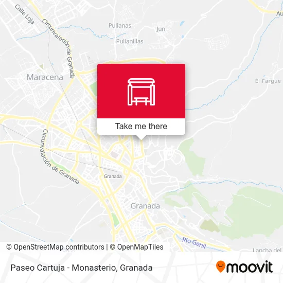 Paseo Cartuja - Monasterio map