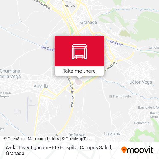 Avda. Investigación - Fte Hospital Campus Salud map