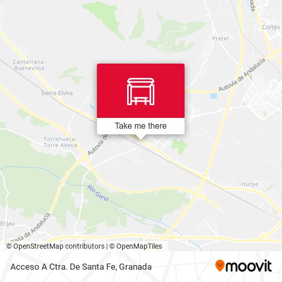 Acceso A Ctra. De Santa Fe map