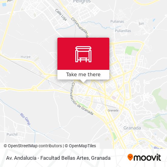 Av. Andalucía - Facultad Bellas Artes map