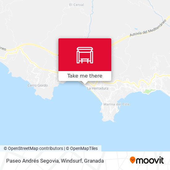 Paseo Andrés Segovia, Windsurf map