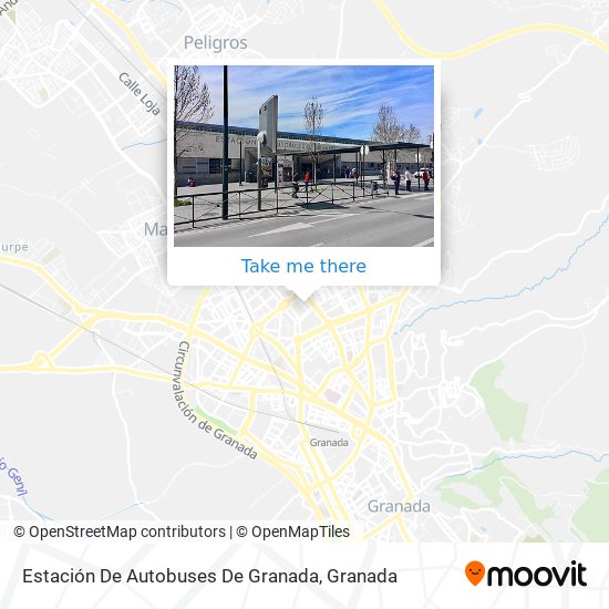 mapa Estación De Autobuses De Granada