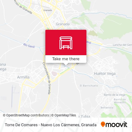 Torre De Comares - Nuevo Los Cármenes map